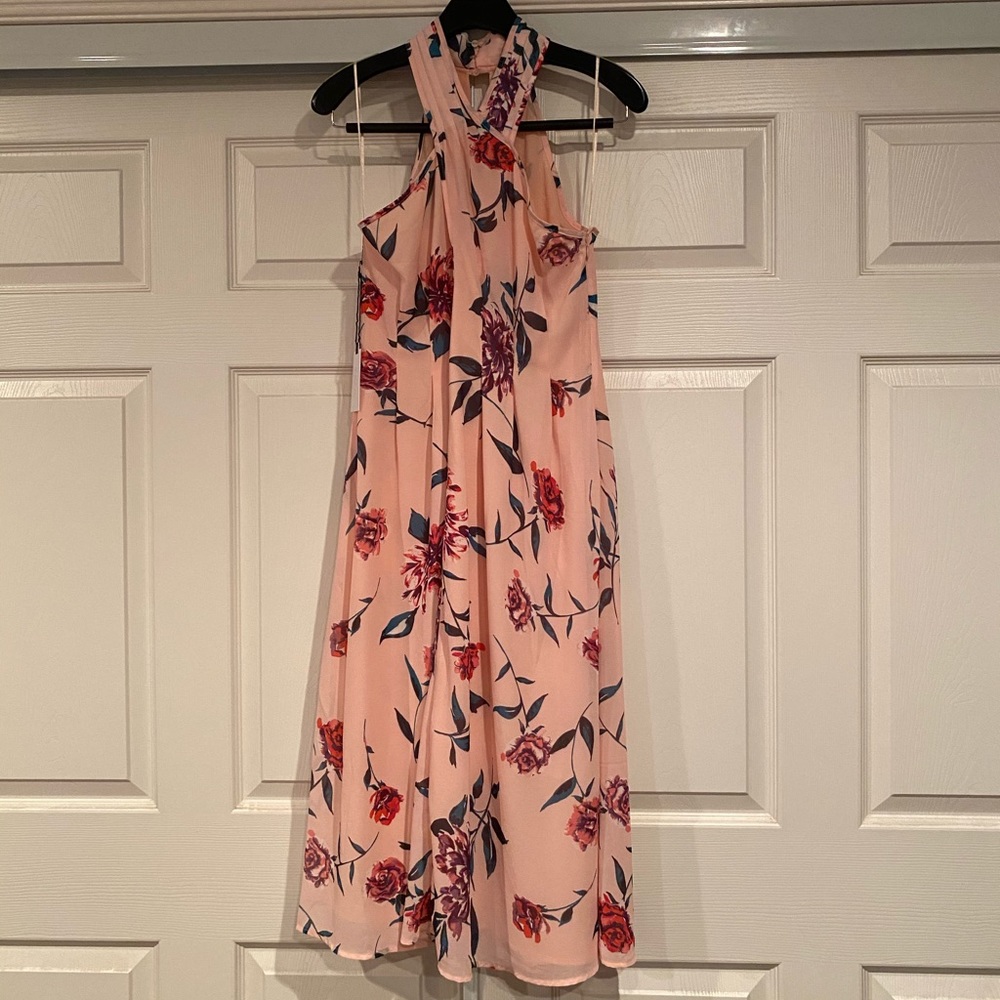 Pink floral dress